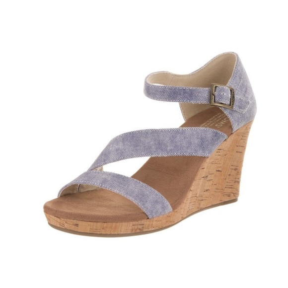 Clarissa slate blue wedge heel - Picture 3 of 15